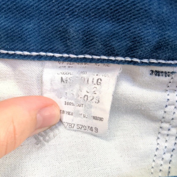 Wrangler Men's Denim Jeans Solid Blue 32x31 5-Pocket 100% Cotton - Picture 11 of 13